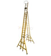 Model No. F1000 Fibreglass Self Supported Ladder for Electrical, Home and Industrial Access Use, Professional Freestanding Ladder for Maintenance, Repair, Storage and Working Tasks 